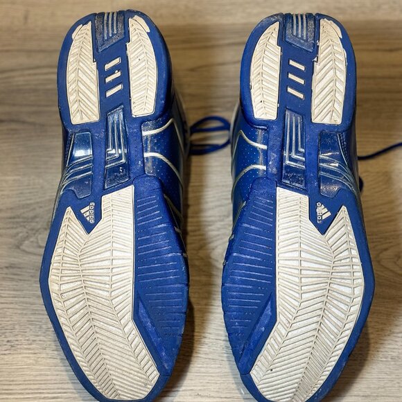 8/10 - Size 12 - Adidas T-Mac 3 Royal Blue Basketball Shoes All Star Game - Picture 7 of 8
